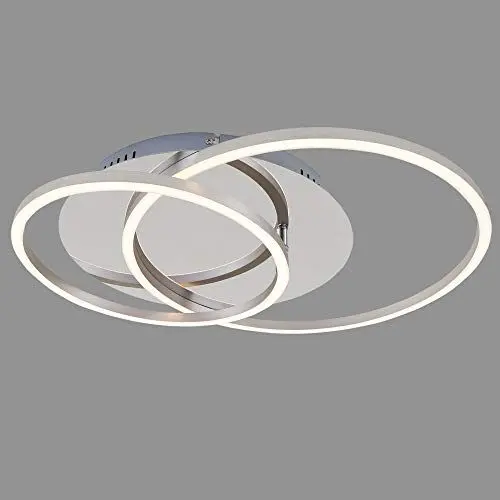 Produktbild: Briloner Leuchten - LED Deckenleuchte, Deckenlampe Dimmbar, inkl. Memoryfunktion, drehbar, 3.200 Lumen, Chrom-Alu, Durchmesser 30cm