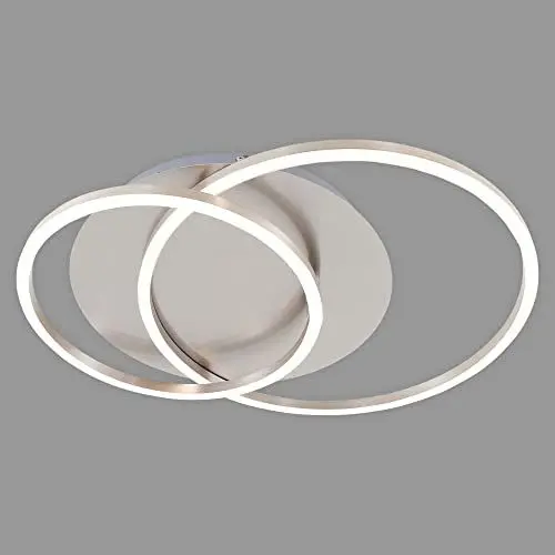 Produktbild: Briloner Leuchten - LED Deckenleuchte, Deckenlampe Dimmbar, inkl. Memoryfunktion, drehbar, 3.200 Lumen, Matt-Nickel, Durchmesser 30cm
