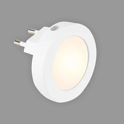 Produktbild: BRILONER – LED Nachtlicht Steckdose, Stilllicht Baby, Steckdosenlampe mit Lichtsensor für Kinderzimmer und Flur, Nachtlampe, Warmweißes Licht
