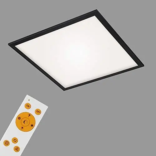 Produktbild: Briloner Leuchten - LED Panel, Deckenleuchte dimmbar, Deckenlampe inkl. Fernbedienung, inkl. Farbtemperatursteuerung, 24 Watt, 2400 Lumen, Weiß-Schwarz, 44,5x44,5 cm, 7179-015