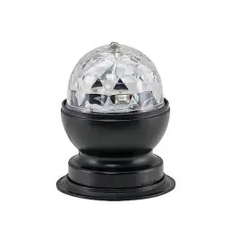 Produktbild: Briloner Leuchten - LED Party Tischleuchte, Tischlampe mit Lichteffekten, selbstdrehend, Partylicht, inkl. Kabelschalter, Schwarz