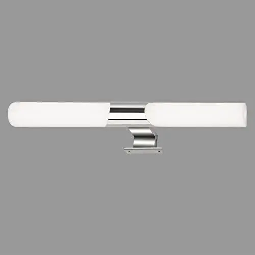 Produktbild: BRILONER - Spiegelleuchte Bad mit 2 in 1 Montage, IP44 Spritzwasserschutz, neutralweiße Lichtfarbe, Badezimmerlampe, Schrankbeleuchtung, Spiegellampe, Lampe Badezimmer, 47x12x5 cm, Chromfarbig