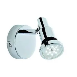 Produktbild: Briloner Leuchten - LED Spot, Wandspot, Badleuchte, Badlampe, IP44, Strahler dreh- und schwenkbar, 1x GU10, 4 Watt, 400 Lumen, 3.000 Kelvin, Chrom, 80x106mm (DxH), 2992-018
