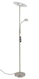 Produktbild: Briloner Leuchten - LED Stehlampe mit Lesearm, Stehleuchte Stufenlos Dimmbar mit Fernbedienung, Metall, 28 W, 2500 Lumen, Matt-Nickel, Höhe: 1.80 m