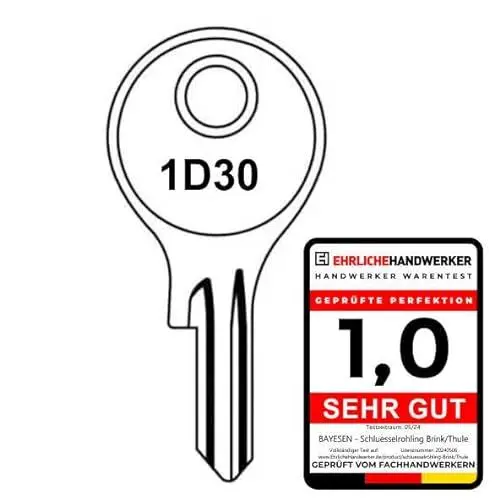Produktbild: Brink/Thule Ersatzschlüssel - Profil 1D28 - Schließung 1D01 bis 1D57 Brink und Thule für Anhängerkupplungen