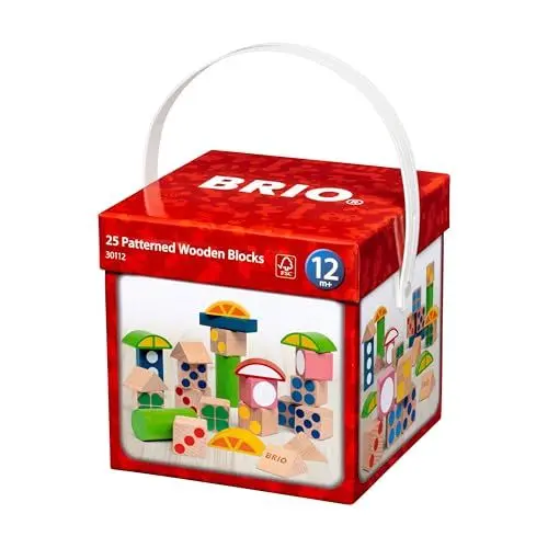 Produktbild: BRIO 30112 Baustein-Box - Farbenfrohe Holzbausteine mit Lernfunktionen in praktischer Aufbewahrungsbox - Empfohlen ab 12 Monaten