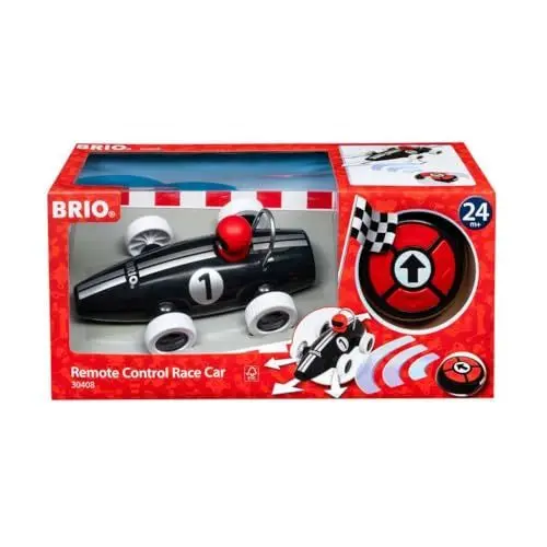 Produktbild: BRIO 30408 RC Rennwagen Schwarz - Stylisher Rennwagen mit kindgerechter und intuitiver Fernbedienung - Empfohlen für Kinder ab 2 Jahren