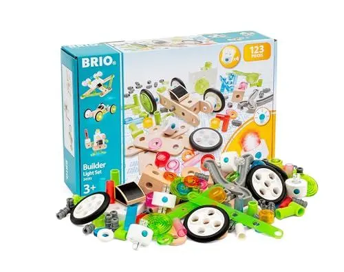 Produktbild: BRIO Builder 34593 Licht-Konstruktionsset, 120 TLG. - Das kreative Konstruktionsspielzeug aus Schweden mit mehrfarbigen Licht-Bausteinen für noch mehr Spielspaß - Für Kinder ab 3 Jahren