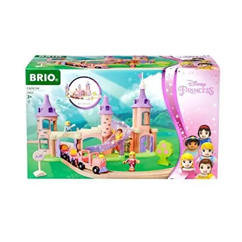 Produktbild: BRIO Disney Princess 33312 Traumschloss Eisenbahn-Set - Märchenhafte Ergänzung Holzeisenbahn - Empfohlen ab 3 Jahren