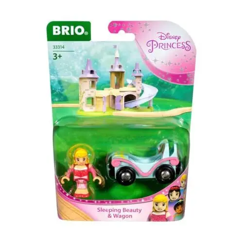 Produktbild: BRIO Disney Princess 33314 Dornröschen mit Waggon - Ergänzung Holzeisenbahn - Empfohlen ab 3 Jahren