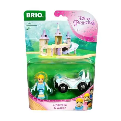 Produktbild: BRIO Disney Princess 33322 - Aschenputtel mit Waggon - Ergänzung Holzeisenbahn - Empfohlen ab 3 Jahren