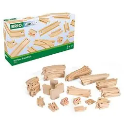 Produktbild: BRIO World 33772 Großes Schienensortiment 50 Teile - Schienen Set Eisenbahn - Kleinkindspielzeug empfohlen für Kinder ab 3 Jahren