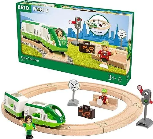 Produktbild: BRIO World 33847 Starter Set Reisezug - Einstieg in die BRIO Holzeisenbahn - Empfohlen ab 3 Jahren