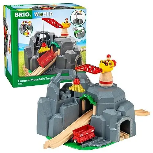 Produktbild: BRIO World 33889 Große Goldmine mit Sound-Tunnel - Zubehör Holzeisenbahn - Kleinkinderspielzeug empfohlen für Kinder ab 3 Jahren