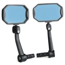 Produktbild: BriskMore 1 Paar Fahrradspiegel für Mountainbikes, blendfrei, blau, konvexe Glaslinse für flachen Lenker, kratzfest, sicherer Rückspiegel (rechte und linke Seite), BT-015B…