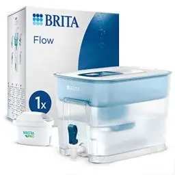 Produktbild: BRITA Flow Wasserfilter XXL (8,2l) inkl. 1x MAXTRA PRO All-in-1 Kartusche – Kühlschrank-Getränkespender mit Zapfhahn & großem Fassungsvermögen – Reduktion von Kalk, Chlor, Blei & Kupfer im Trinkwasser