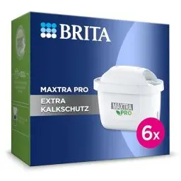 Produktbild: BRITA Wasserfilter Kartuschen MAXTRA PRO Extra Kalkschutz – 6er Pack (Halbjahresvorrat) – Original BRITA Ersatzkartusche für Geräteschutz und Reduzierung von Kalk, Verunreinigungen, Chlor & Metallen