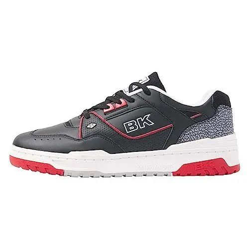 Produktbild: British Knights Herren VENDON Sneaker, Schwarz Rot Hellgrau, 46 EU