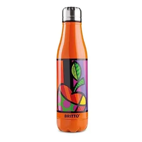 Produktbild: Britto KBR44-PME Orange & Apfel Thermoflasche im Pop-Art-Design| 500 ml | Edelstahl