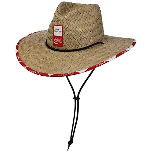 Produktbild: Brixton Coca-Cola Strohhut Sommerhut Sonnenhut Strandhut (S/M (56-58 cm) - rot)