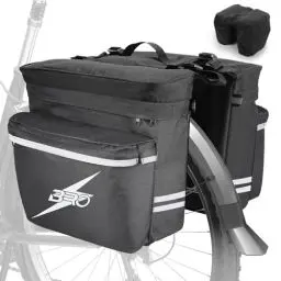 Produktbild: BRO wasserdichte Fahrradtasche als Doppeltasche, Fahrrad Gepäckträgertasche mit wasserdichtem Regenschutz, Fahrradtasche für E-Bikes und MTB