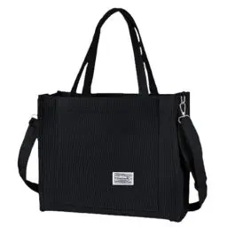 Produktbild: BROADREAM Cord Tasche Umhängetasche Damen mit Reißverschluss Lässige, Aesthetic Handtasche Schultertasche - Tote Crossbody Bag Abnehmbarer Schultergurt Shopper für Schule Arbeit Alltag