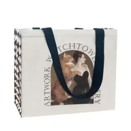 Produktbild: BROADREAM Jutebeutel Bedruckt Vintage, Jute Beutel, Einkaufstasche Bag, Canvas Tote Bags Aesthetic Vintage Taschen Groß Umhängetasche Stofftaschen für Damen Uni Arbeit