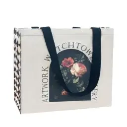 Produktbild: BROADREAM Jutebeutel Bedruckt Vintage, Jute Beutel, Einkaufstasche Bags, Canvas Tote Bag Aesthetic Vintage Taschen Groß Umhängetasche Stofftaschen für Damen Uni Arbeit