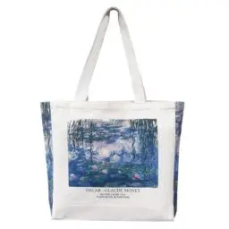 Produktbild: BROADREAM Jutebeutel Bedruckt Vintage, Jute Beutel, Einkaufstasche Tote Bag, Canvas Tote Bag Aesthetic Vintage Taschen Groß Umhängetasche Stofftaschen für Damen Uni Arbeit