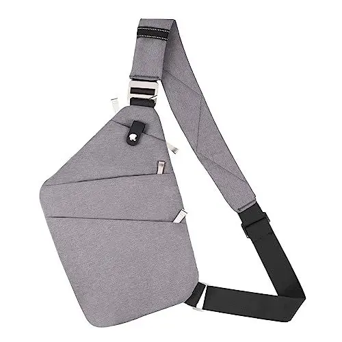 Produktbild: BROADREAM Multi-Pocket Brusttasche Sling Bag Umhängetasche Herren,Anti-Diebstahl Chest Crossbody Bag, Schultertasche Herren Klein die Freien Reisen Wandern Joggen