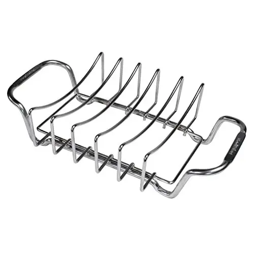 Produktbild: Broil King, 38,5x22x9,5cm. Sparerib und Bratengestell, Edelstahl, 5 x 5 x 5 cm, 62602