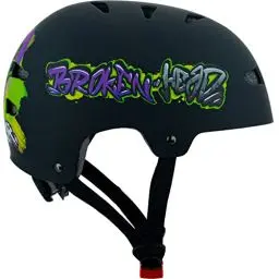Produktbild: Broken Head Street Terror - Skaterhelm und Fahrradhelm - für MTB, BMX, Skates und Skateboard - Größenverstellbar (M (55-58 cm))