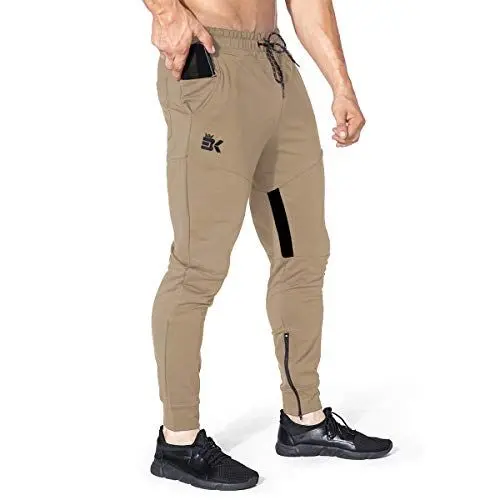 Produktbild: BROKIG Jogginghose Herren Baumwolle Sporthose Joggers Trainingshose Fitness Slim Fit Hose(Khaki,XL)