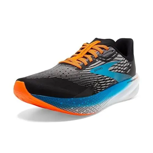 Produktbild: BROOKS Herren Hyperion Max Sneaker, Black/Grey/Orange Clown Fish, 47.5 EU
