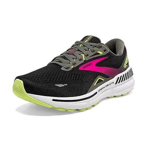Produktbild: Brooks Damen Adrenaline Gts 23 Sneaker, Black Gunmetal Sharp Green, 39 EU