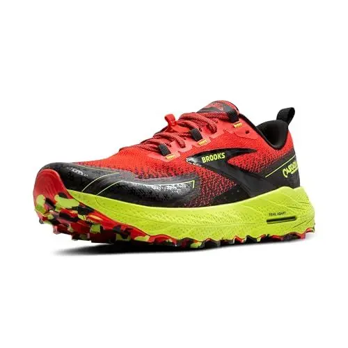 Produktbild: Brooks Herren Cascadia 18 Sneaker, Cherry Tomato Lime Black, 42.5 EU