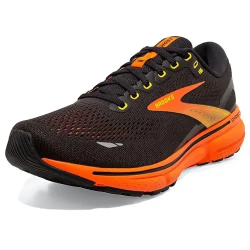 Produktbild: Brooks Herren Ghost 15 Sneaker, Schwarz Gelb Rot, 44 EU