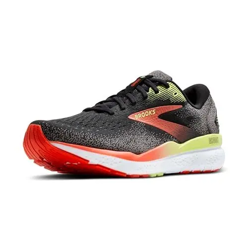 Produktbild: Brooks Herren Ghost 16 Sneaker, Schwarz Mandarin Rot Grün, 45.5 EU