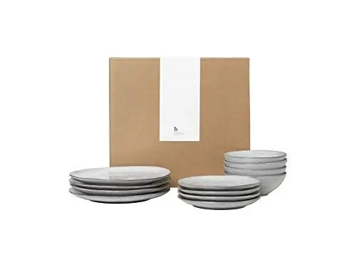 Produktbild: Broste Copenhagen 80019746 Tafelset, Steinzeug, 12-teilig, Weiß