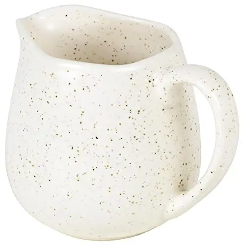Produktbild: Broste Copenhagen Nordic Vanilla Milchkännchen aus Steingut, Unikat, spülmaschinenfest, mikrowellengeeignet, Fassungsvermögen: 0,03 l, Maße: 12 x 8,5, 14533426
