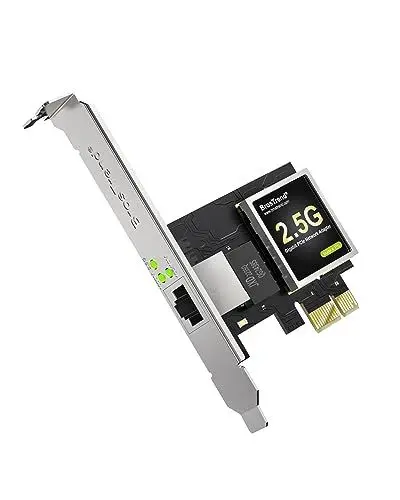 Produktbild: BrosTrend 2,5G PCIe Linux Netzwerkkarte Ethernet LAN Karte für Ubuntu, Fedora, Debian, Mint, Kali, Windows etc. PCIe Netzwerkadapter mit Extra Low Profile Unterstützung Allen Linux Architekturen