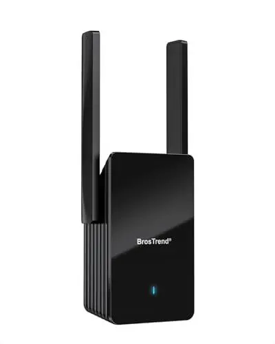 Produktbild: BrosTrend WiFi 6 AX3000 WLAN Verstärker, Internet Verstärker Gigabit Port, DualBand 2402Mbit/s 5GHz & 574Mbit/s 2.4GHz, WPA3 Einfache Einrichtung, WLAN Repeater mit LAN Anschluss für Allen WLAN Router