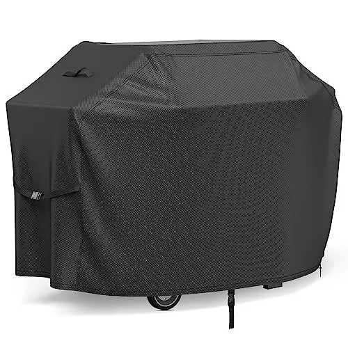 Produktbild: BROSYDA Grill Abdekchabe 147x61x122cm, Wasserdicht, Winddicht, UV-Beständig, Reißfest, 600D Oxford Tuch BBQ Abdeckung Cover, Grillabdeckung mit Schnalle und Kordelzug