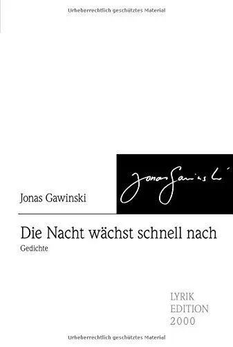Produktbild: BROTHER Die Nacht wächst schnell nach: Gedichte
