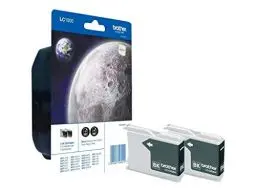 Produktbild: Brother LC1000BKBP2 Ink Cartridge Twin Pack, schwarz