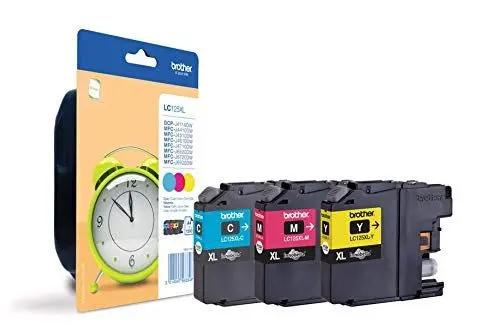 Produktbild: Brother Original XL-Tintenpatronen LC-125 Rainbow-Pack (cyan, magenta, gelb) (für Brother DCP-J4110DW, MFC-J4410DW, MFC-J4510DW, MFC-J4610DW, MFC-J4710DW, MFC-J6520DW, MFC-J6720DW, MFC-J6920DW)