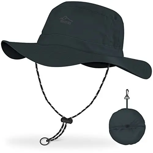 Produktbild: BROTOU Sonnenhut Herren Damen, UV-Schutz UPF 50+ Boonie Hut mit Breiter Krempe, Faltbar Safari Hut Wanderhut Sonnenschutz & Wasserdicht Wanderhut Buschhut Sommerhut für Outdoor und Bergsport