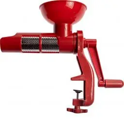 Produktbild: Browin 320301 Manuelle Passiermaschine, Speisensieb und Soßenmaschine für Tomaten, frisches Obst und Gemüse - aus rostfreiem Stahl, leicht zu handhaben, Kunststoff, Red, cm, 10 x 17 x 23.50 cm