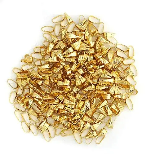 Produktbild: Brrnoo Anhänger-Verschlüsse, 300 Stück/Beutel, Schmuckherstellung, Verschlüsse, Haken-Set, Anhänger, Verbindungsklemmen, Verschlüsse, Druckknöpfe, Schmuckzubehör, Legierungsschlaufen für die(Gold)