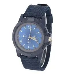 Produktbild: Brrnoo Militär Uhr Armbanduhr Herren, Elektronische Einfache Analoge Armbanduhr, Unisex Erwachsene Analoge Uhr mit Rundem Nylonband Militär Armbanduhr Outdoor Uhr Männer (03)